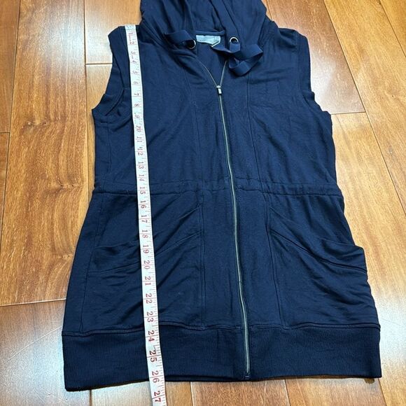 Athleta Lotus Vest Hoodie Navy Blue Long Full Zip Sleeveless size XXS - Picture 13 of 13